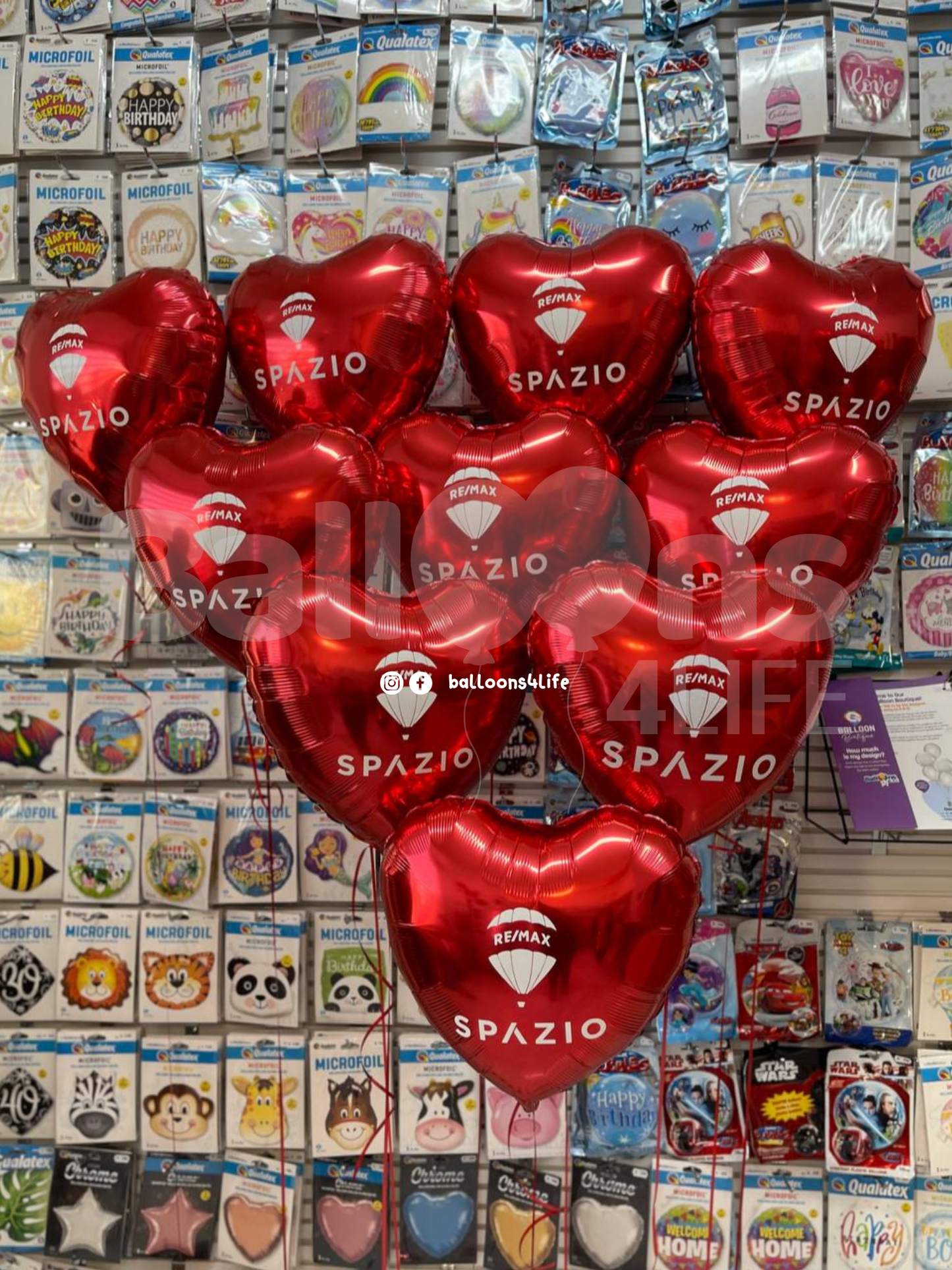 Balões Foil Empresarial + Gás Hélio