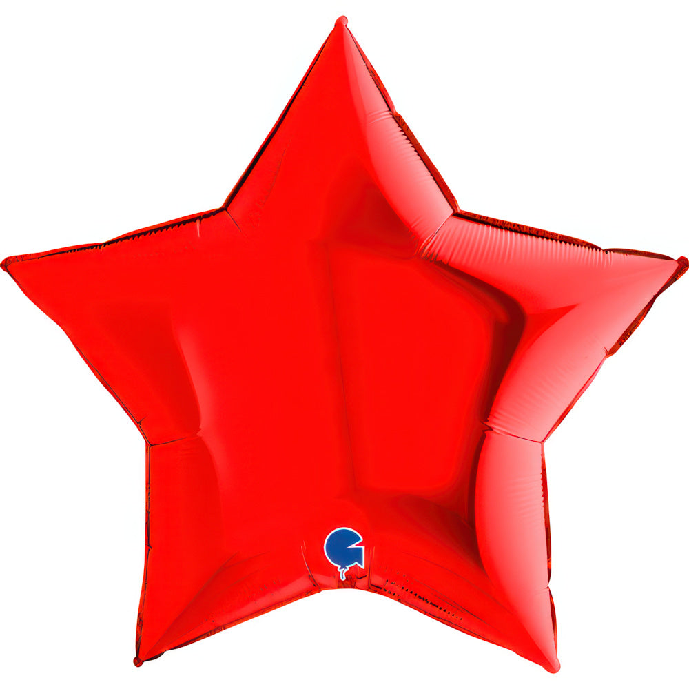 Balão Foil Metálico Estrela em Vermelho