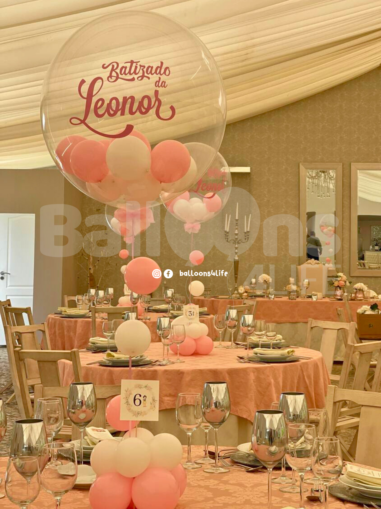 Centro de Mesa Personalizado com Gás Hélio