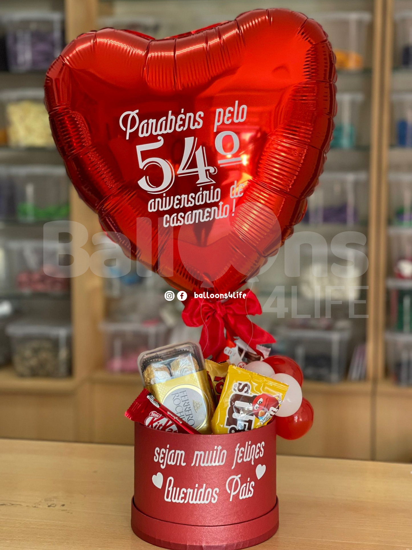 Balão Box Doces com Foil Personalizado