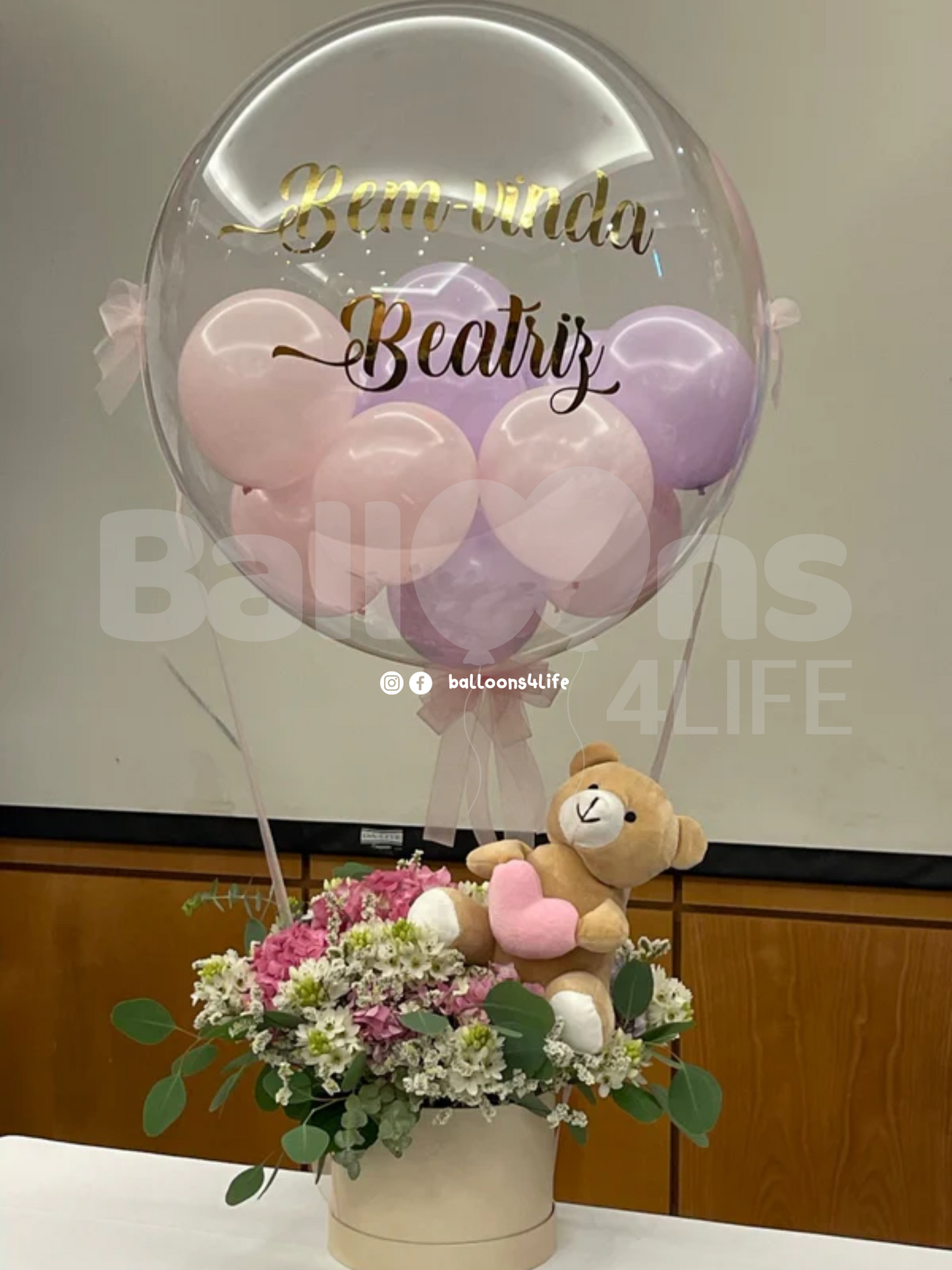 Balão Box Flores Maternidade