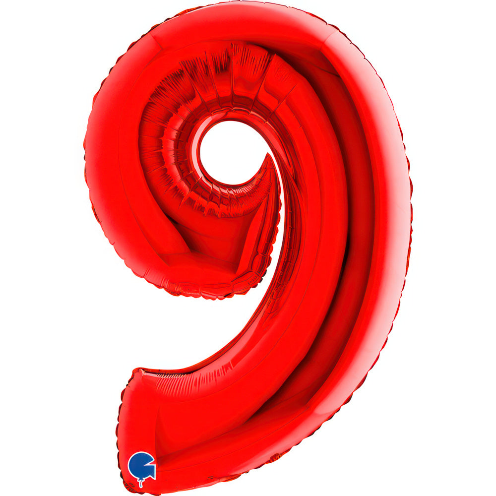 Balão Metalizado Número em Vermelho