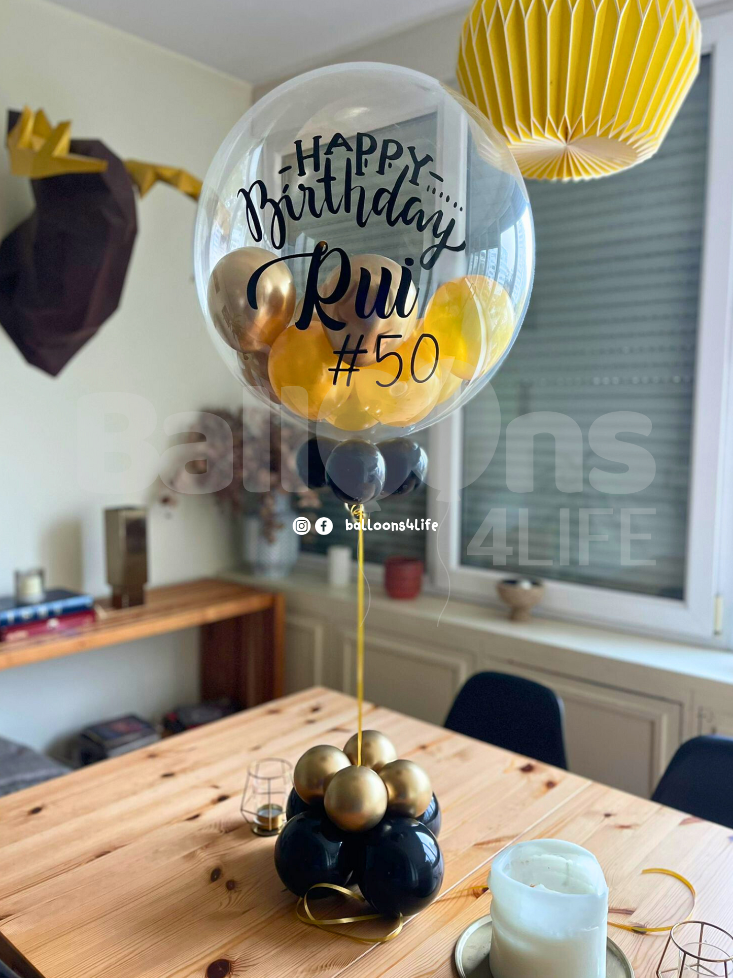 Centro de Mesa Bubble Personalizado