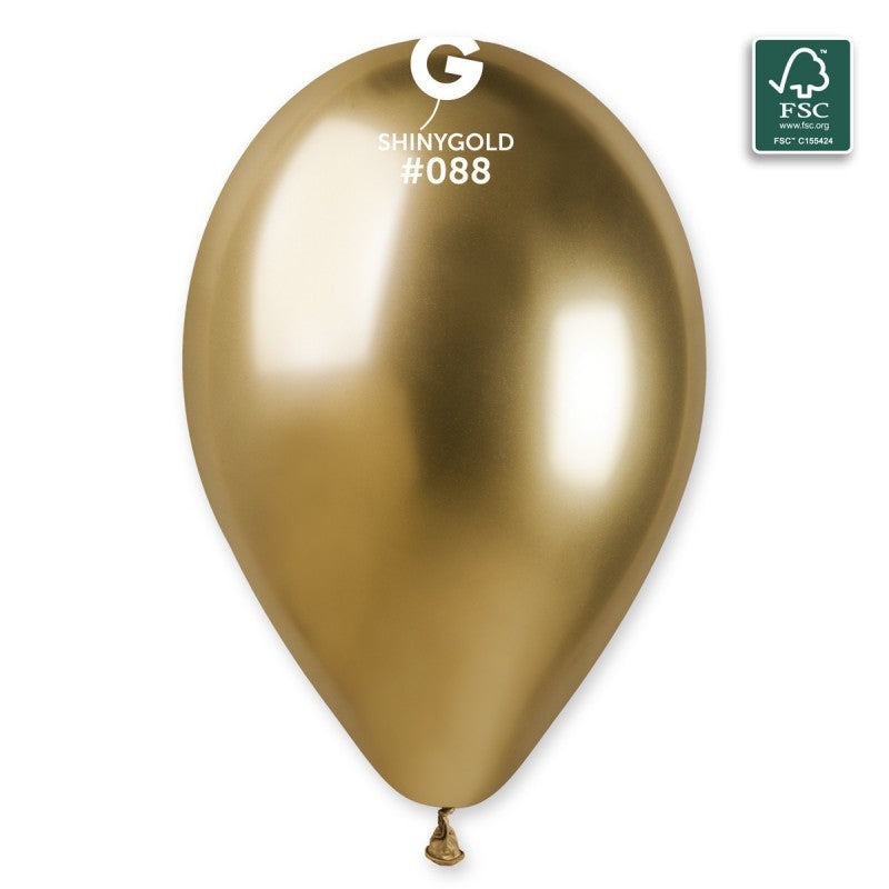 Balão Latex 12" Cromado Dourado