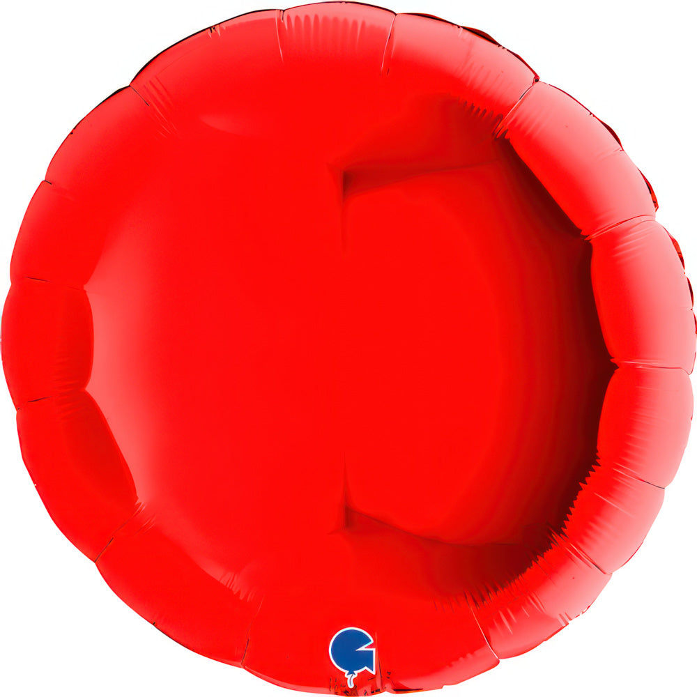Balão Foil Metálico Redondo em Vermelho