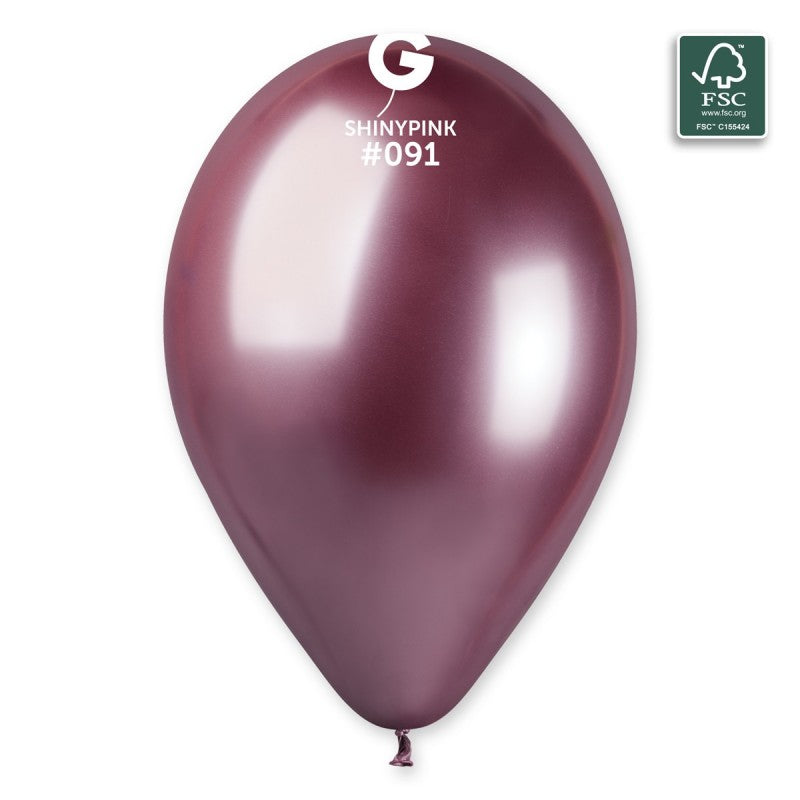 Balão Latex 12" Cromado Rosa
