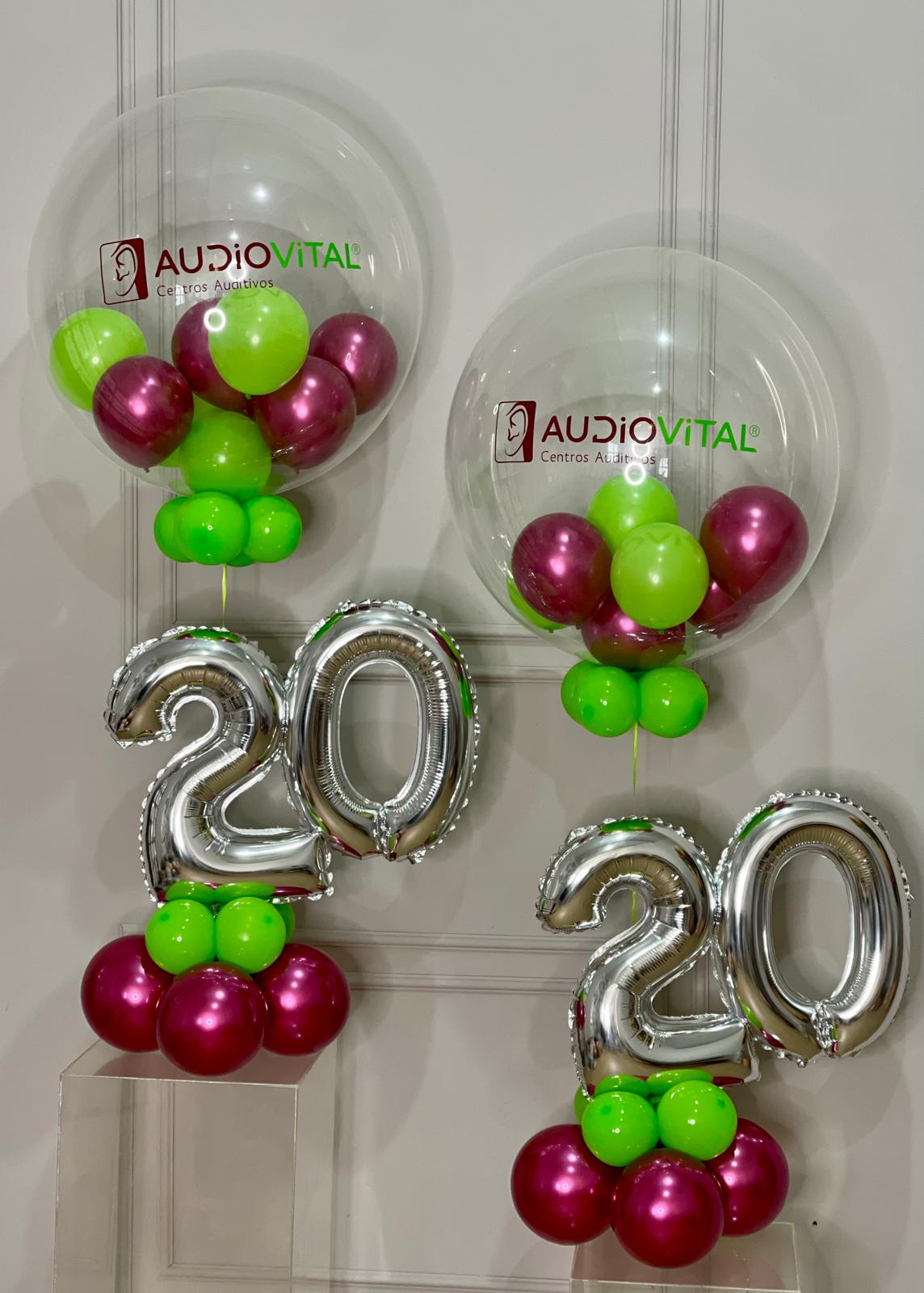 Bouquet de balões com numero empresarial
