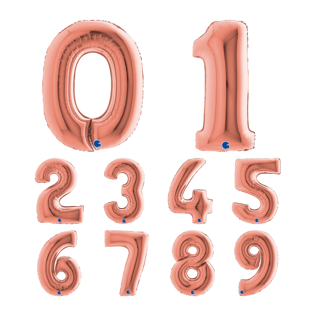 Balão Metalizado Número em Rose Gold