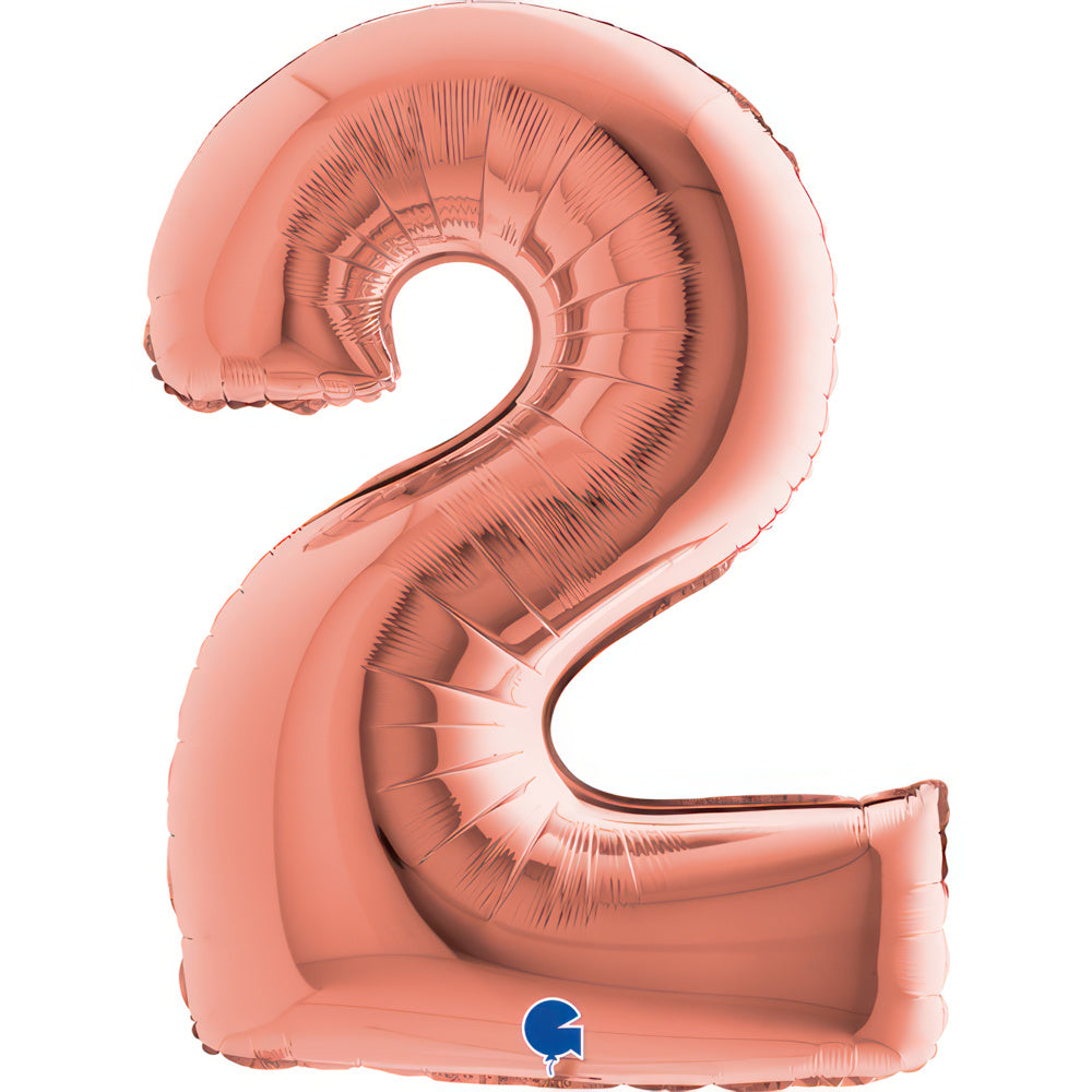 Balão Metalizado Número em Rose Gold