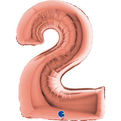 Balão Metalizado Número em Rose Gold