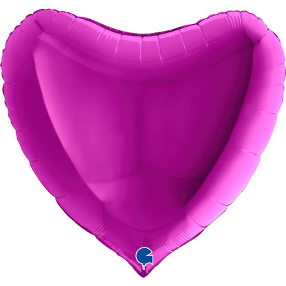 Balão Foil Coração + Gás Hélio
