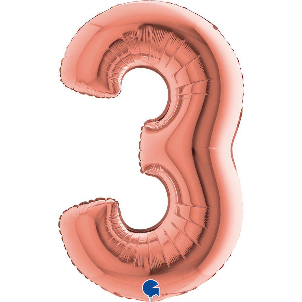 Balão Metalizado Número em Rose Gold