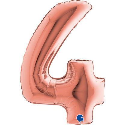 Balão Metalizado Número em Rose Gold