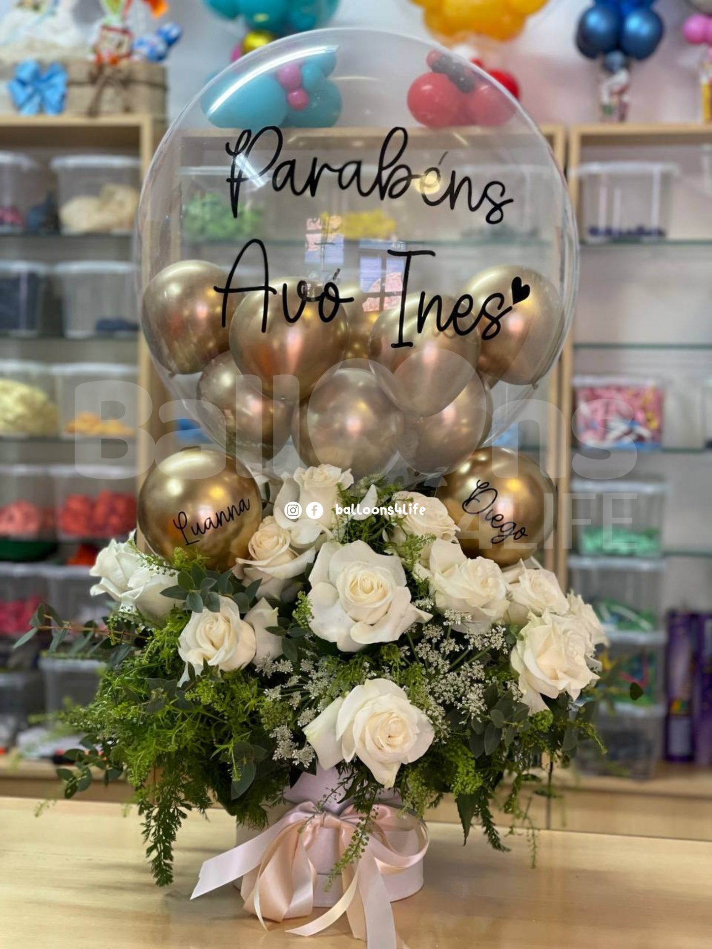 Balão Box Flower
