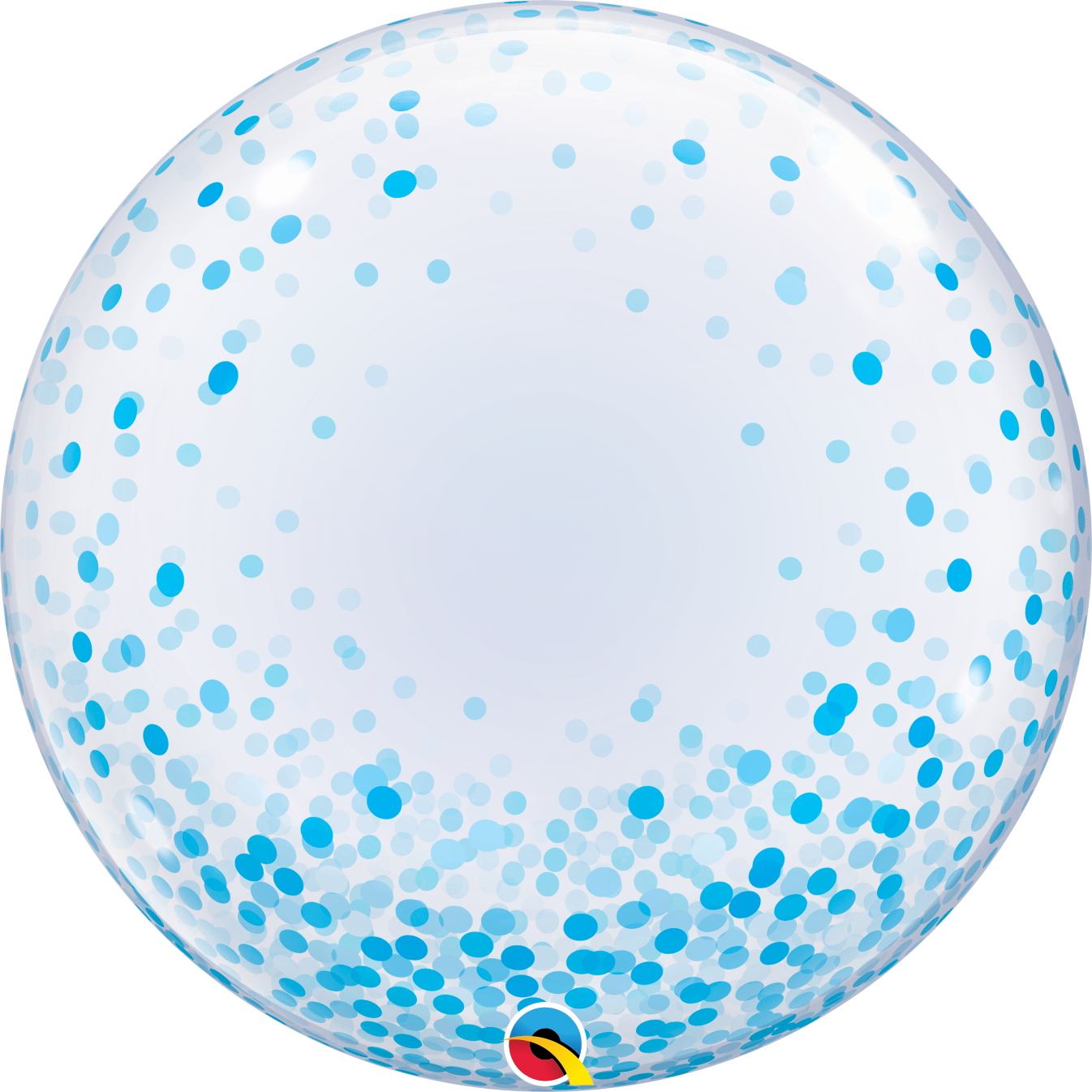 Balão Bubble Confete Azul