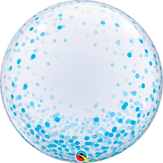 Balão Bubble Confete Azul