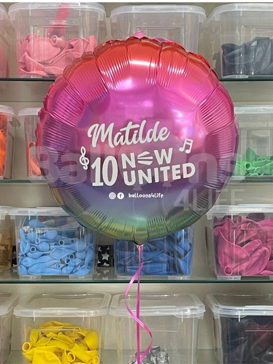Balão Foil Redondo Personalizado + Gás Hélio