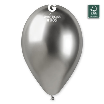 Balão Látex 12" Cromado com Gás Hélio