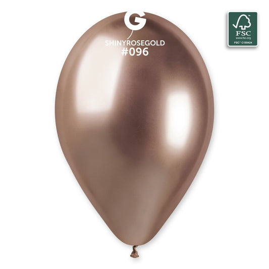 Balão Latex 12" Cromado Rose Gold