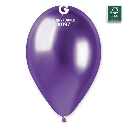 Balão Látex 12" Cromado com Gás Hélio
