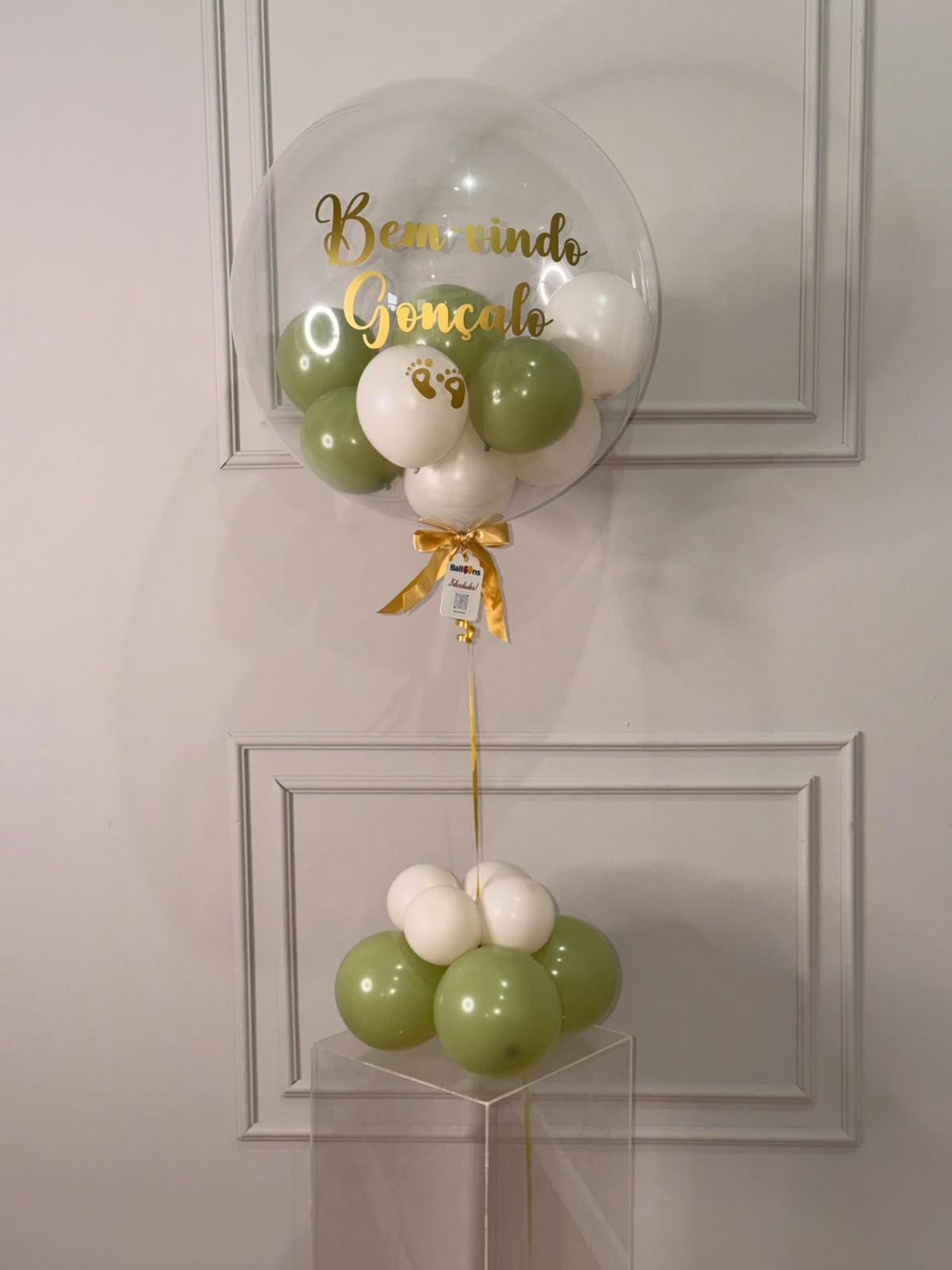 Centro de Mesa de Balões para Maternidade | Bubble Personalizado