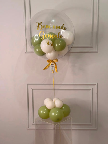 Centro de Mesa de Balões para Maternidade | Bubble Personalizado